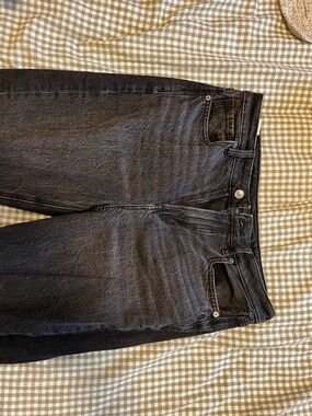 AEBlack High-Waist Strigid Straight Leg Jeans